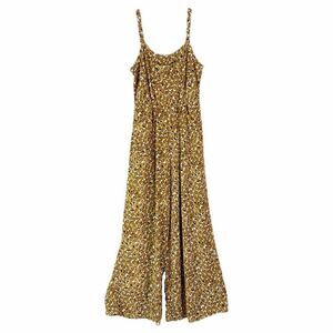 NEW LuLaRoe Leola Wide Leg Cami Jumpsuit Solid Animal Print Golden Tan NWT BOHO